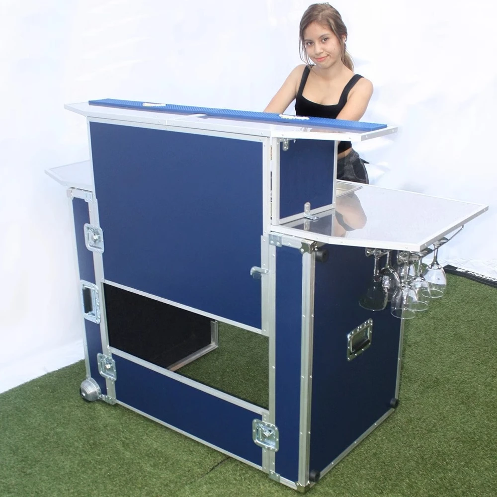 

Gold Seller Portable Mobile Bar Folding Bar Mobile Outdoor Cocktail Air Case