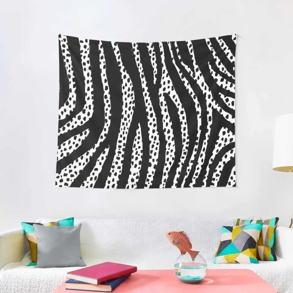 

Dalmatian Polka Dot Spots and Zebra Stripes (black/white) Tapestry Decorations For Your Bedroom Home Decor Accessories Tapestry
