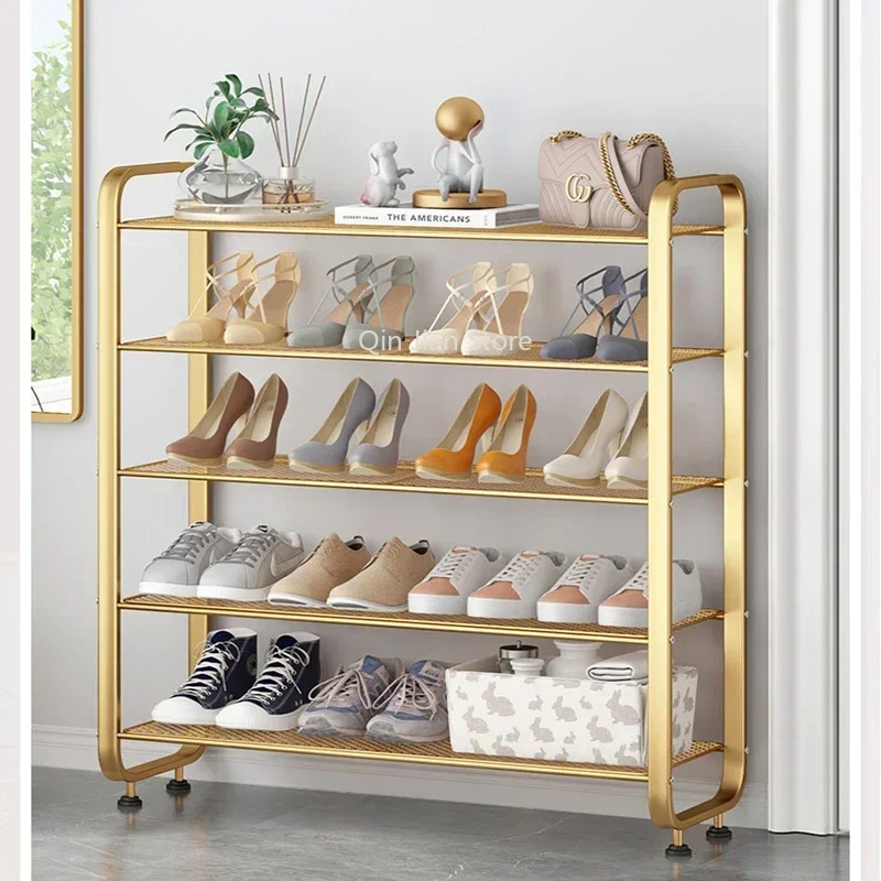 Shoe rack balcony hallway multi-layer iron plant flower stand Storage Shelf Living room furniture vertical rack Cabineton sale