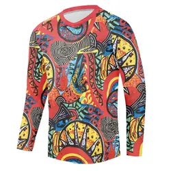 Men's 3D-printed Funny Pattern Long Sleeve Downhill Jersey 1pc Max Storm Cycling Quick-Dry Racing MTB Breathale Cycling Wear