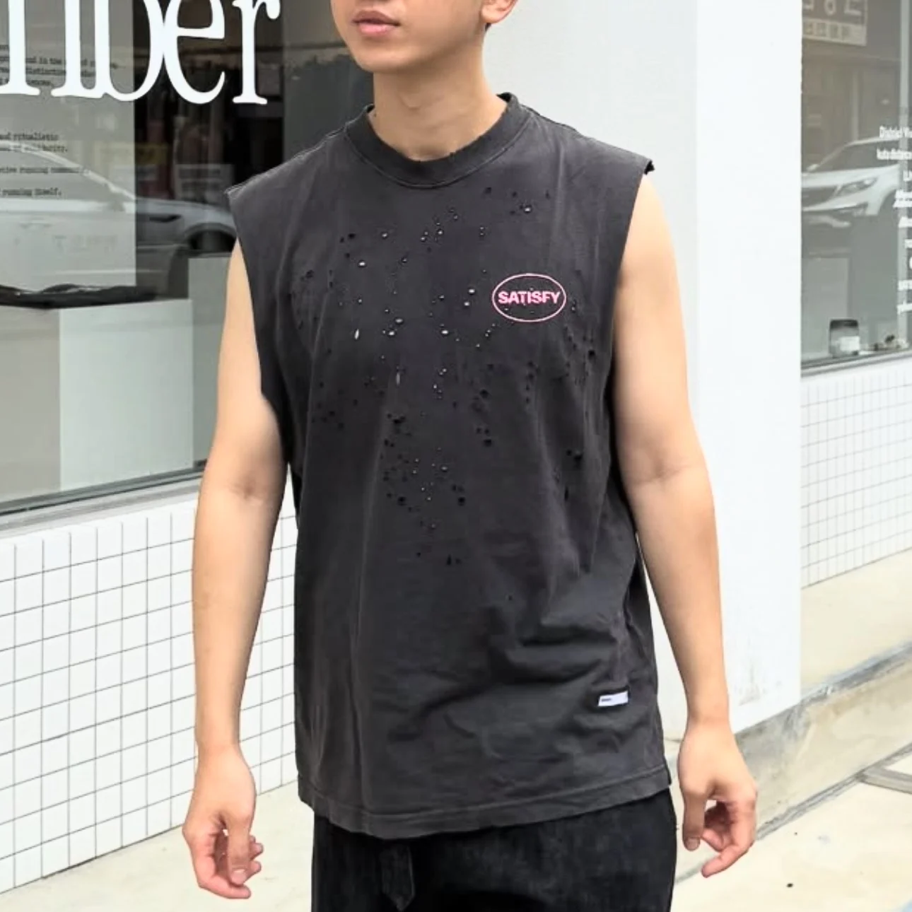 

Faionable Summer Cool Feeling Spor Thin Cotton Vintage Faded Vest T-irt for Teenagers Casual Creative Interest Print