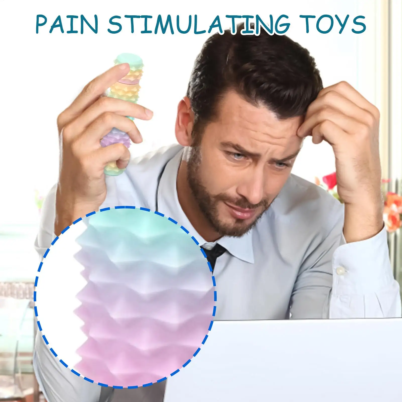 

Стим-игрушка с 3d принтом и колючим захватом, 3,46 дюйма, успокаивающая портативная игрушка-непоседа, повышает фокус, релаксация для путешествий, самолета, дороги