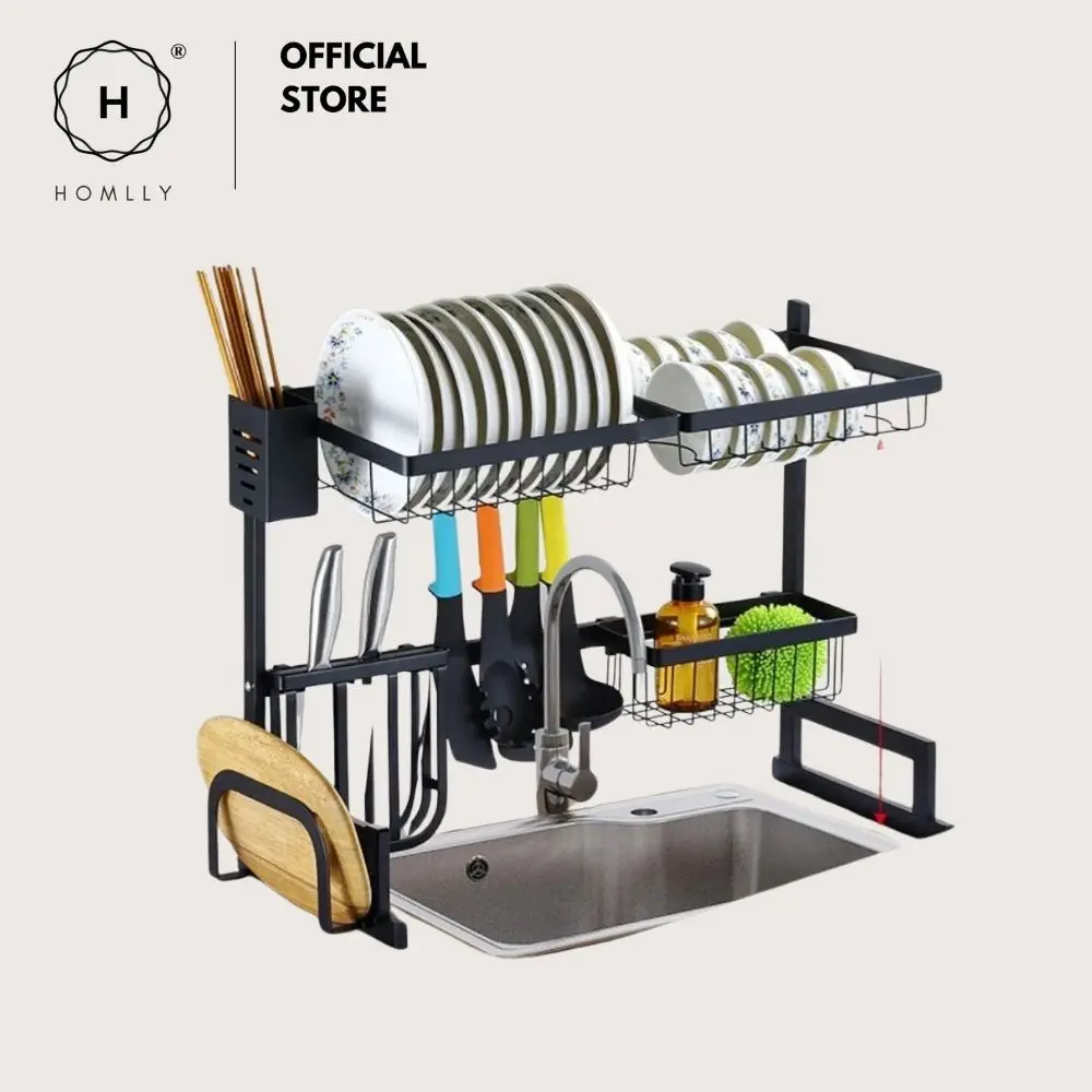 

Homlly Over the Sink Kitchen Drainer Rack (Adjustable)