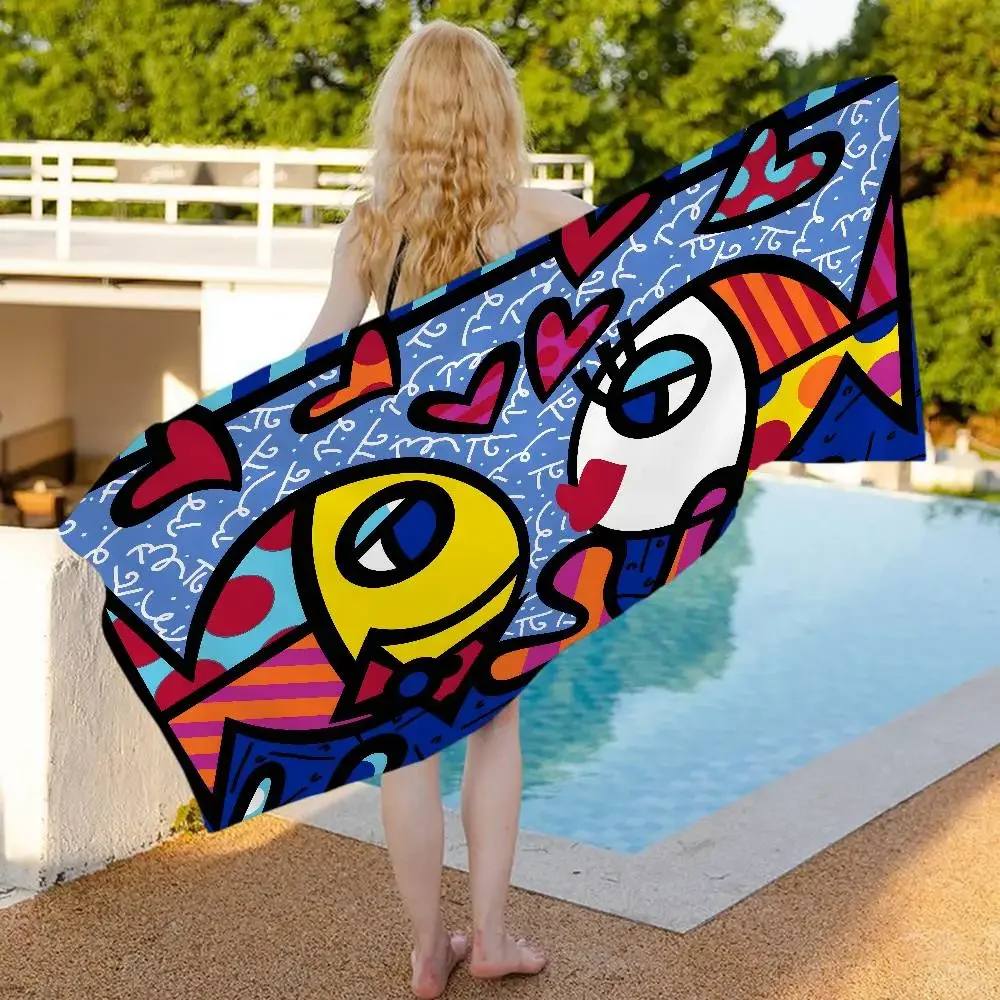 

Пляжное полотенце с героями мультфильмов Britto, милый кавайный декор комнаты, ванна для девочек, детские полотенца для рук для ванной комнаты, душа