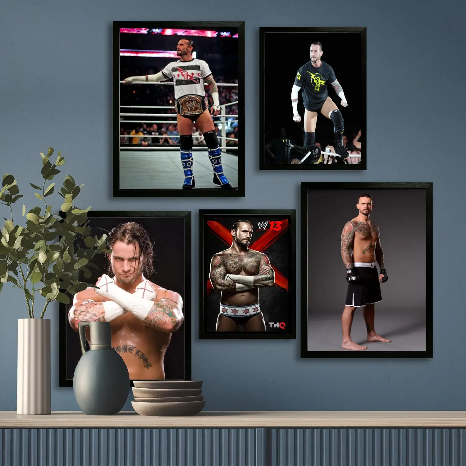 

cm punk Wrestler Canvas Art Poster and Wall Art, Picture Print, Modern Family Bedroom Decor,Decorative painting