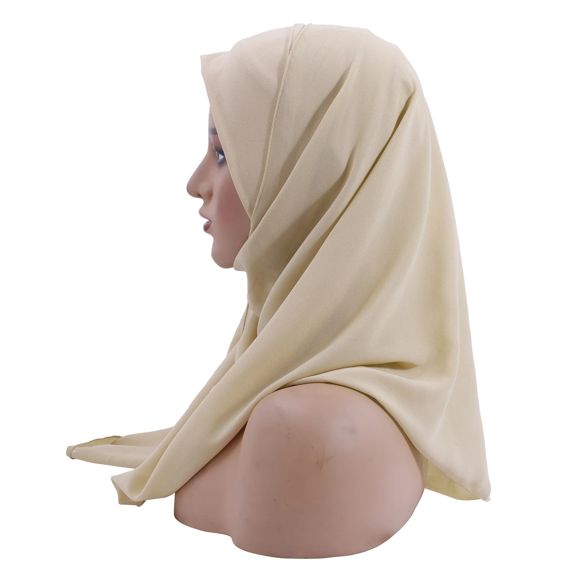 

Мусульманский шифоновый хиджаб, мгновенный шарф, амира, женский тюрбан, исламский молитвенный хиджаб, повязка на голову, готовый головной платок, Turbante Mujer