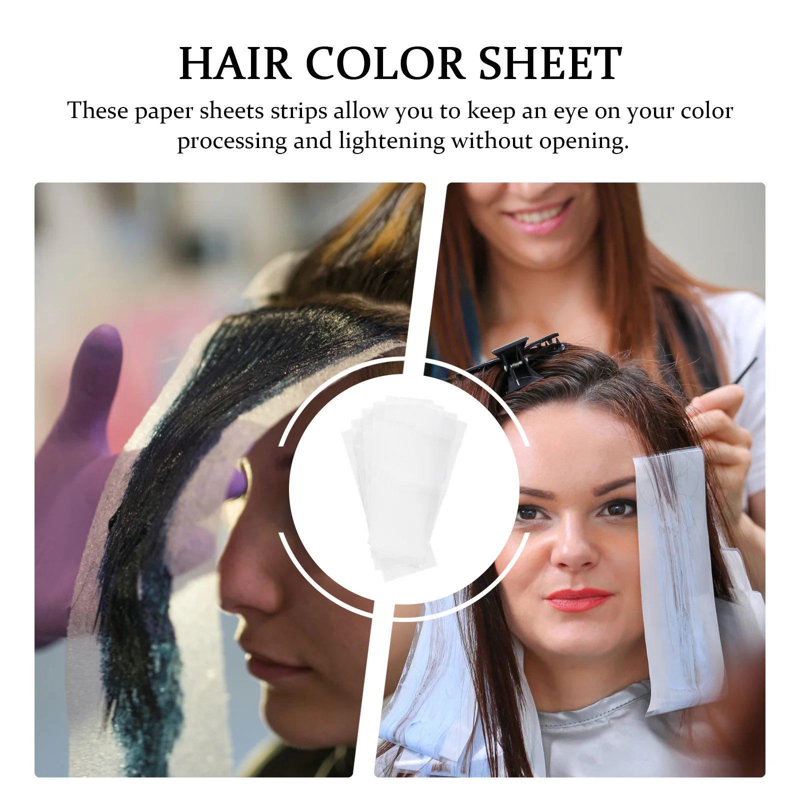 

50 Sheets Hair Coloring Paper Premium Dye Isolation Sheets for Multi-Color Highlighting Processing Control Salon Use