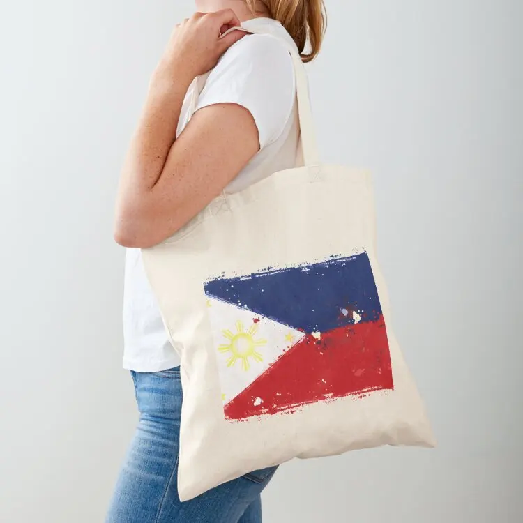 

Philippines Grunge Flag Tote Bag tote bag women eco pack hand bag ladies Handbags
