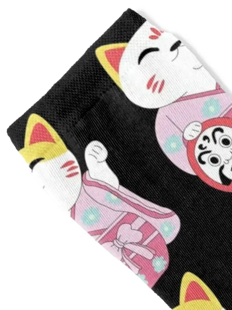 Kawaii Maneki Neko Japanese Costume Socks Climbing snow Socks Man Women's