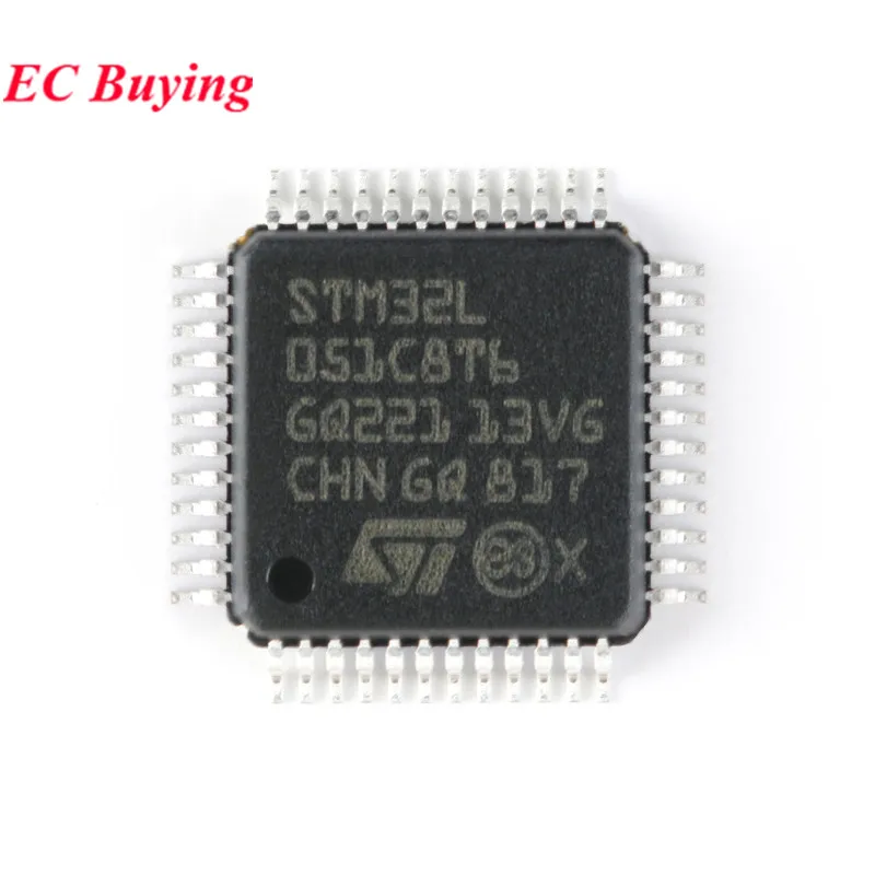 5Pcs/1pc STM32L051C8T6 STM32L051 STM32 L051C8T6 STM32L 051C8T6 LQFP-48 ARM Cortex-M0+ 32-bit Microcontroller MCU IC Chip
