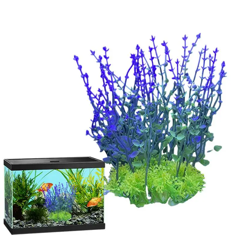 Akvaryum dekor bitkiler simüle bitkiler akvaryum su bitkileri sahte yosun balık tankı dekorasyon için simüle su bitkileri