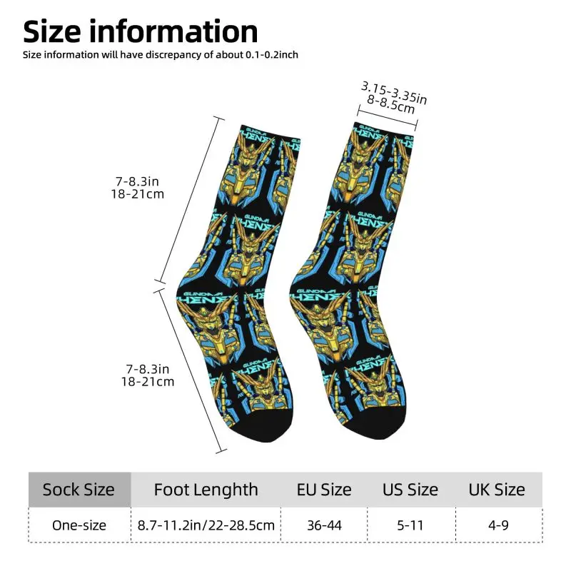 Kaos Kaki Komik Gundames Harajuku Kustom untuk Wanita dan Pria, Kaos Kaki Olahraga Basket Hangat dengan Cetakan 3D