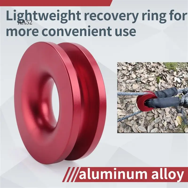 

AS-алюминиевое кольцо для снятия сноска, 41000 фунтов, для синтетического троса лебедки 3/8 1/2 дюйма, красного цвета