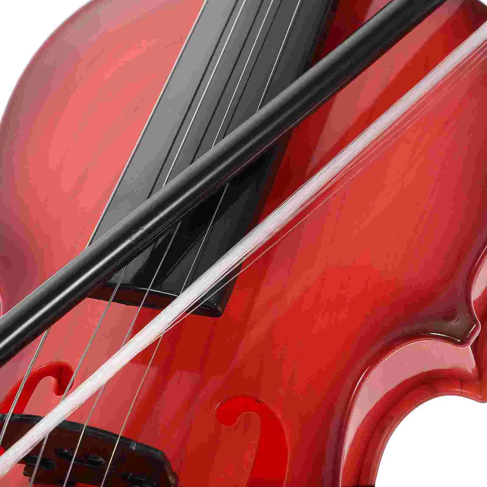 Ornamento de violino brinquedo musical para iniciantes crianças instrumentos luz marrom plástico crianças