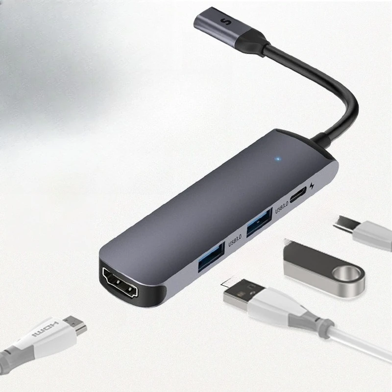 

Typec docking station is suitable for iPad mobile phone notebook cable conversion and expansion of USB/HDMI/VGA