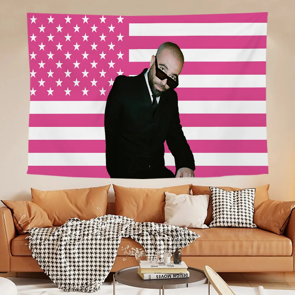 ديكورات الولايات المتحدة الأمريكية الممثل عمر آدم العلم لتعليق الأعلام الزخرفية للغرف ديكور المنزل أعلام ولاية نسيج الجدار