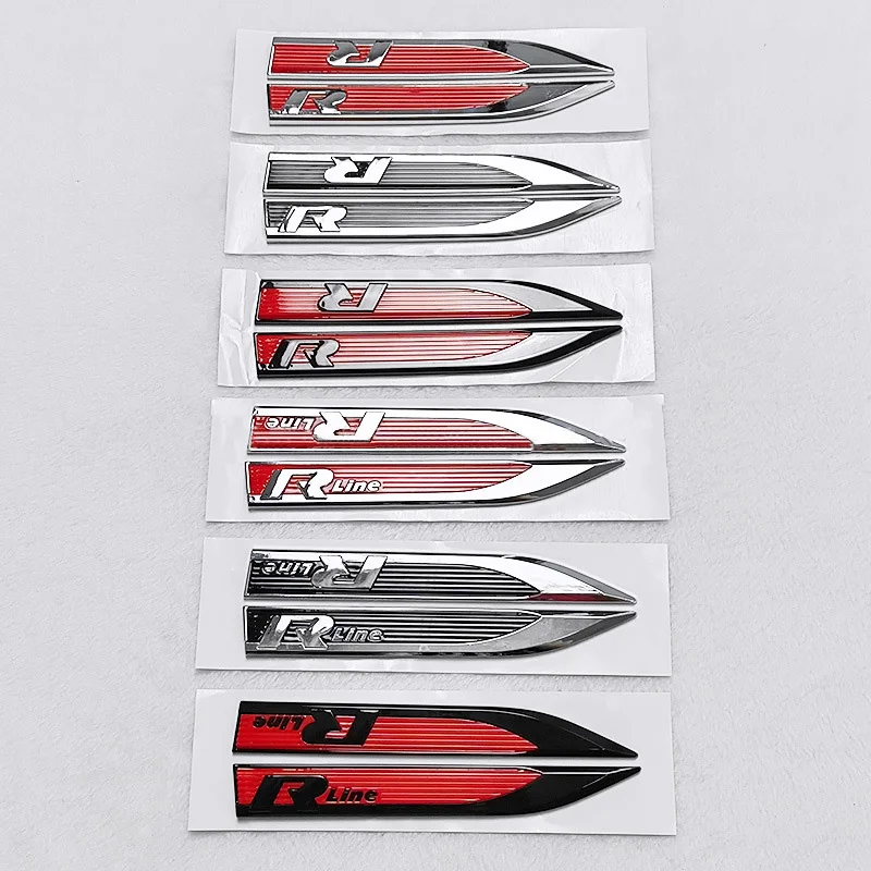 Rline R Emblem Car Fender Side Wing Auto Sticker Accessories For Volkswagen VW GTI GLI Golf MK8 Polo Passat Magotan Tiguan Bora