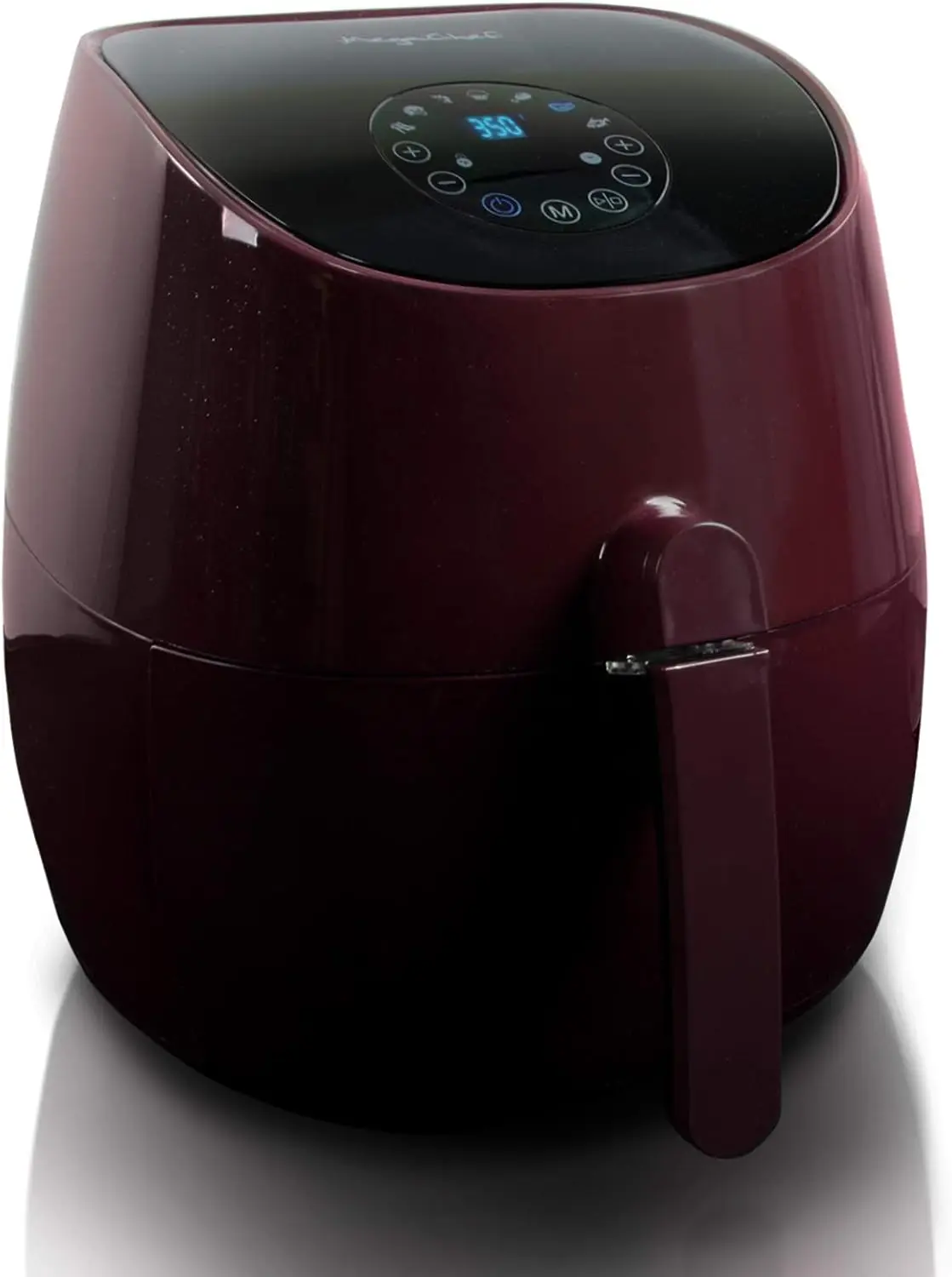 3.5 Qt Air Fryer and Multicooker in Burgundy with 7 Preset Cooking Programs