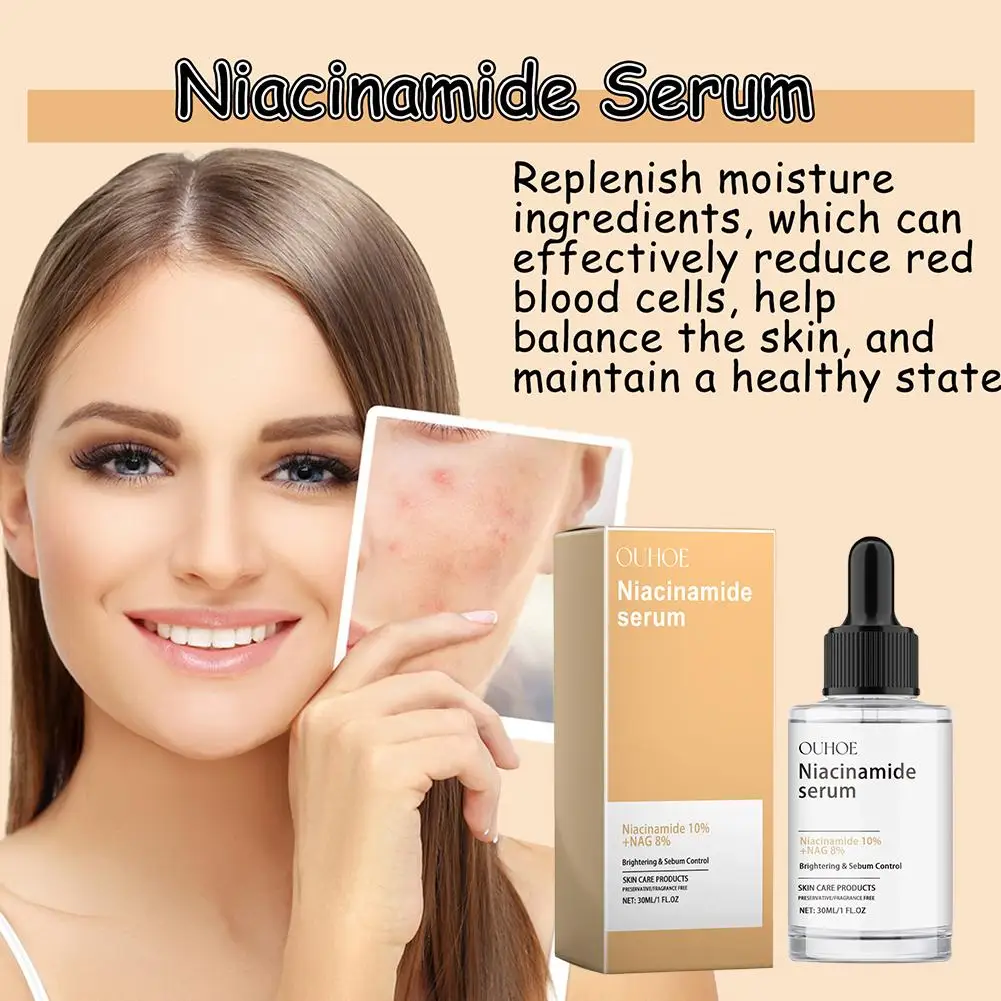 Niacinamide Essence Serum lembut, halus, mencerahkan kulit, melembabkan, menutrisi mendalam produk perawatan kulit