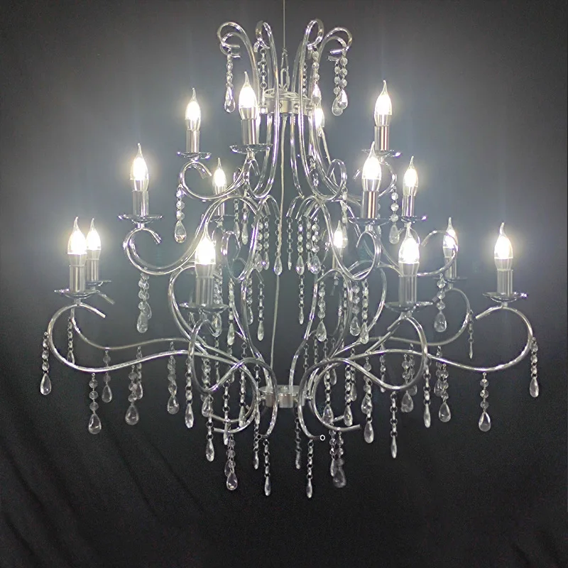 

New wedding props wedding hall European wrought iron electroplated crystal chandelier ceremony