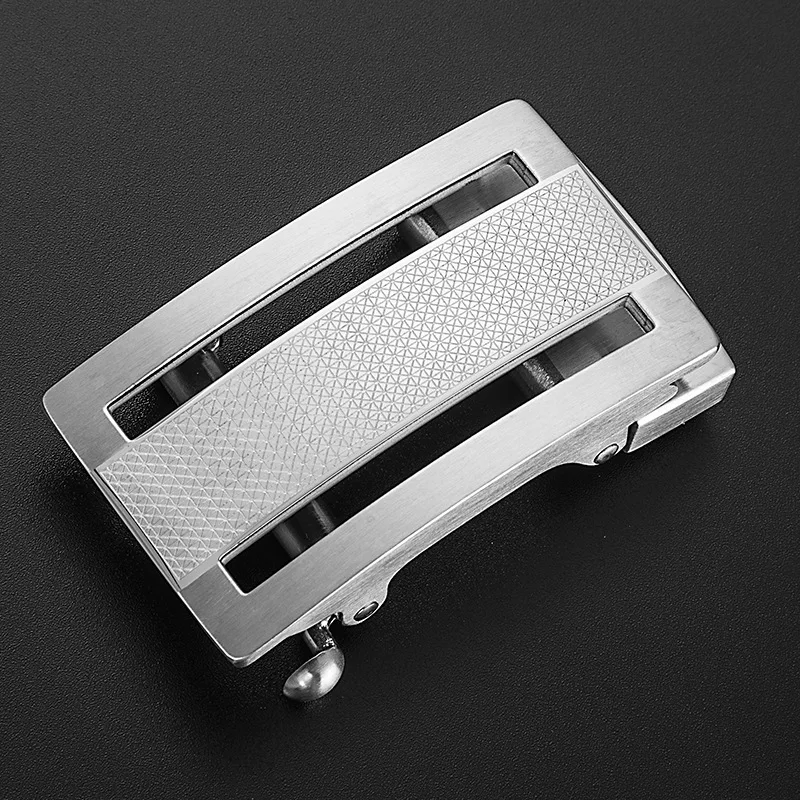 304 Pure Steel Buckle Metal Belt Buckle Men's Belt Buckle Automatic Buckle Head High-end Stainless Steel Belt Accessories