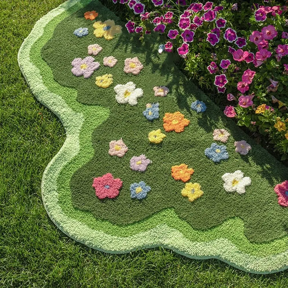 

Коврик для ванной Green Moss Leaf - нескользящий, моющийся, влаговпитывающий, мягкий ковер для дома (2x4 фута)