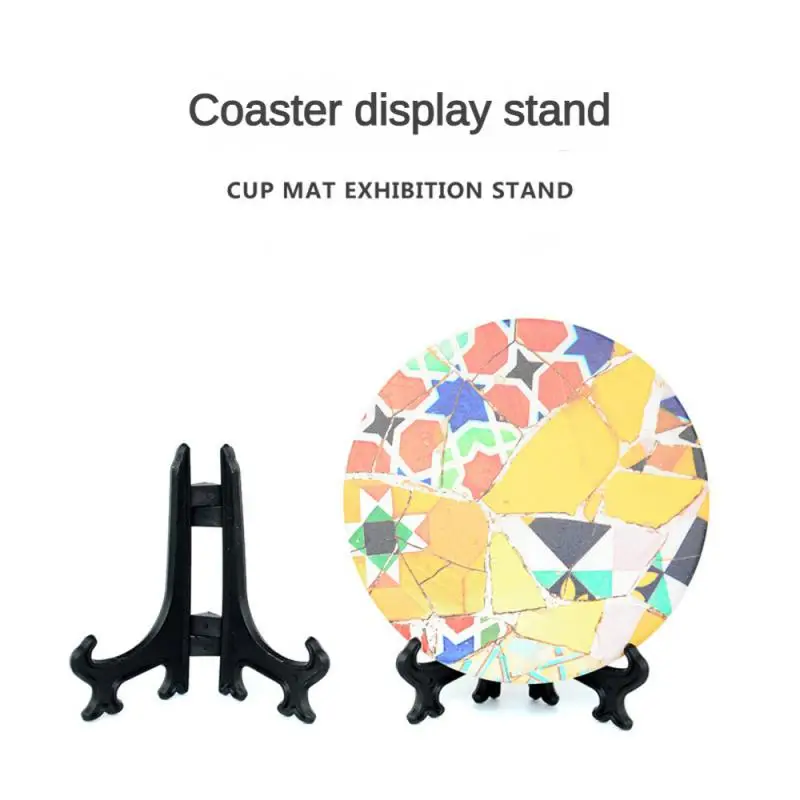 Small Plastic Display Rack Creative Gift Ceramic Coaster Accessories Display Stand Holders Triangle Bracket Decor Display Rack