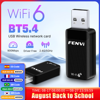 Fenvi WiFi 6 AX900 USB Bluetooth 5.4 Adapter 2 in 1 Dongle Dual Band 2.4G 5G USB WiFi Network Card Wireless Receiver Driver Free