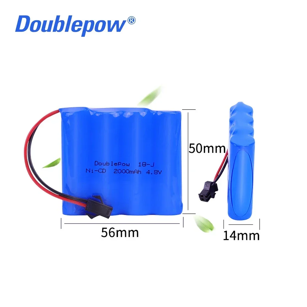 4.8V 2000mah Ni-CD Battery Rechargeable Battery Used for Toy Car Dump Truck Four-wheel Drive Alloy Climbing Car AA Battery Pack