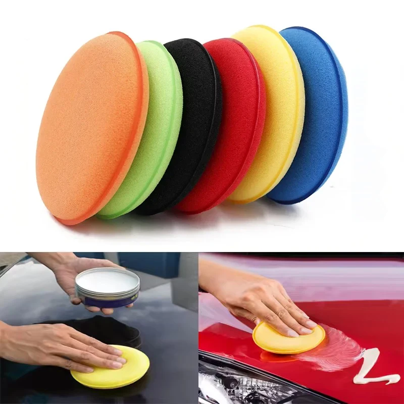 Colorful Universal Car Round Waxing Polish Sponges High Density Foam Applicator Pads Polishing Sponges for Car Detailing Tools