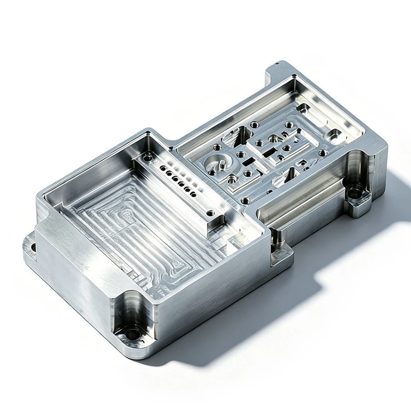 High Precision CNC Machining Aluminum Valve Block Custom Milled Multi Cavity Aluminum Housing Heat Sink Enclosure