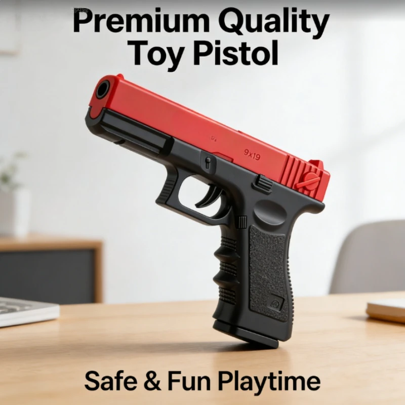 

Durable Alloy G17 Soft Bullet Gun, Long Range Shooting Fun, 7-8mm Rubber Bullets, Creative Gift for Kids and Boys