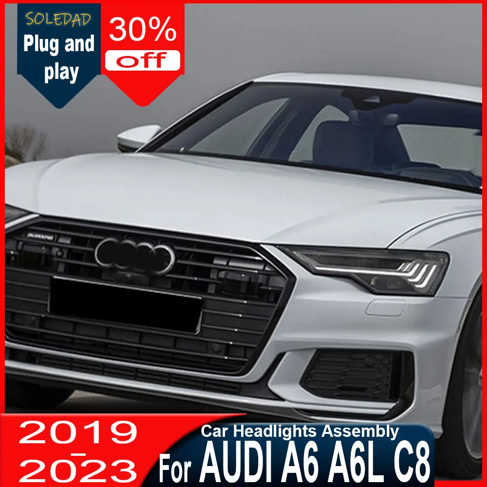 Car Headlights for Audi A6L C8 2019 2020 2021 2022 2023 2024 matrix style LED DRL Dynamic Signal HeadLamp Accessories