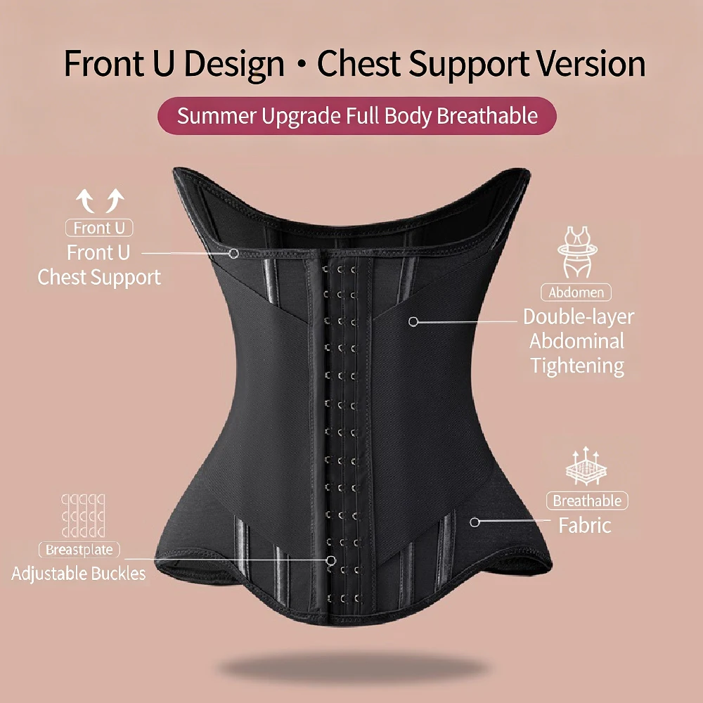 1PCS Waist Trainer for Women Tummy Control Body Shaper Corset Waist Cincher Corset Shapewear Compression Girdle