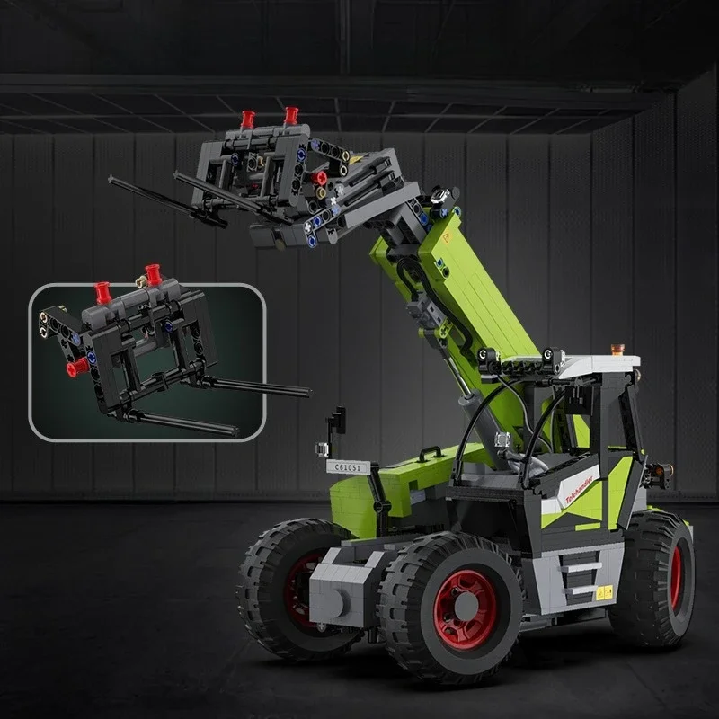 DurableC61051 remote control assembly forklift crane building block engineering vehicle series difficult assembly