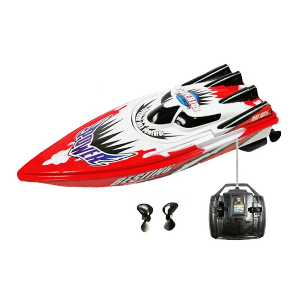 เรือบังคับวิทยุแบบมืออาชีพ High Boat Red รุ่น Quadrocopter ระบบระบายความร้อนที่แข็งแกร่ง กันน้ำสองชั้น รูปทรงน้ำพุ