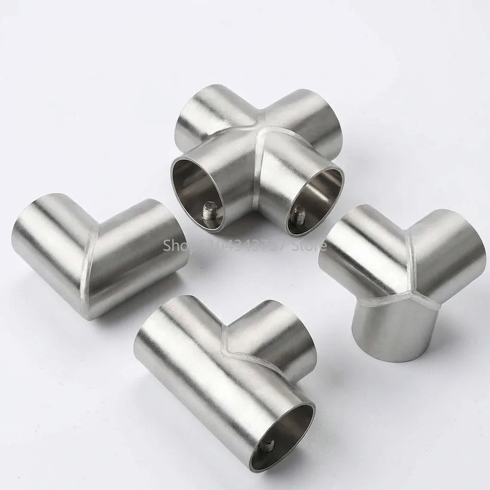 Stainless Steel Pipe Connector Fittings 2/3/4/5/6 Way Tube Joint 19/25/32mm for DIY Furniture Rack