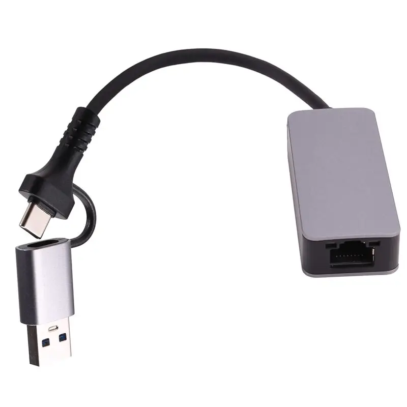 

AU33-2.5 Gigabit Ethernet Adapter Type-C USB 3.0 To RJ45 LAN 2500Mbps High Speed 2.5G Network Card For NAS Laptop PC