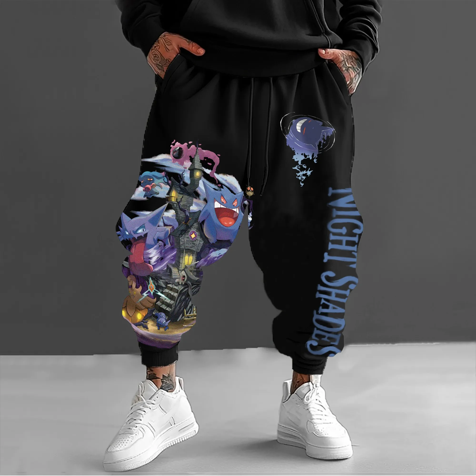 Pok É Mon Anime Nike Lozma imprimé pantalon 2025 automne/hiver nouveaux hommes femmes Style Hip Hop ample coton pantalons de sport
