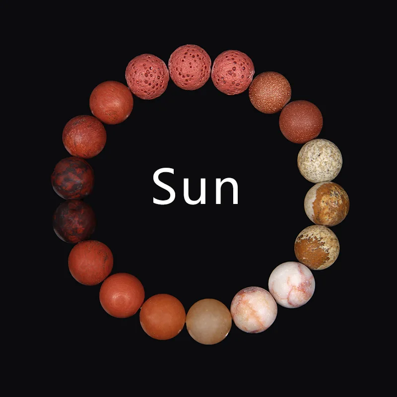 2024 Universe Galaxy Planets Solar System Bracelet Natural Lava Chakra Stone Bead Bracelet Men Handmade Bangle Jewelry Gift