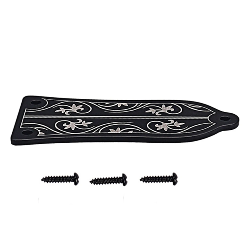 HOES-Guitar Truss Rod Cover GR34 - Funda con forma de barra de truss para guitarra eléctrica Les Paul Epiphone (negro)