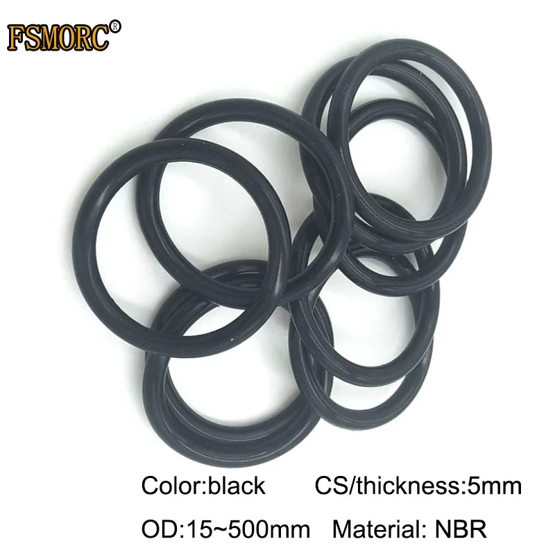 

OD15~500mm*5mm Thickness NBR o ring sealing Rubber Gasket Mechanical Nitrile Rubber O Rings