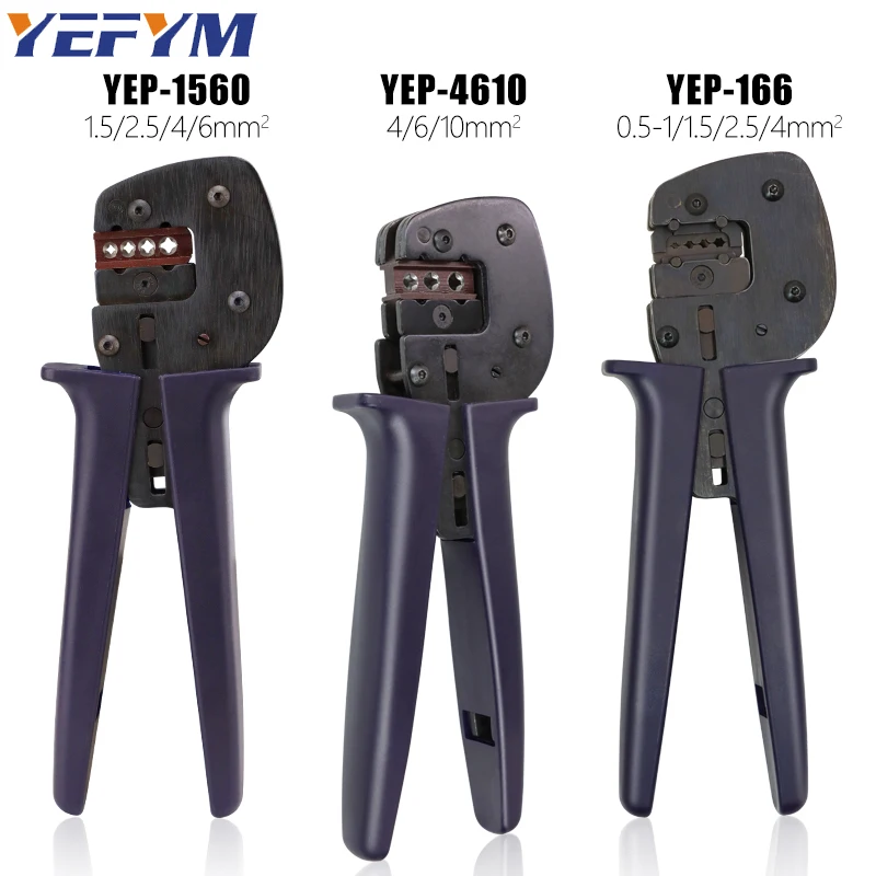 Aviation /Heavy-duty Starter New Energy Terminal Crimping Pliers YEP-166/1560/4610 20-7AWG Vertical Electrical YEFYM Tools