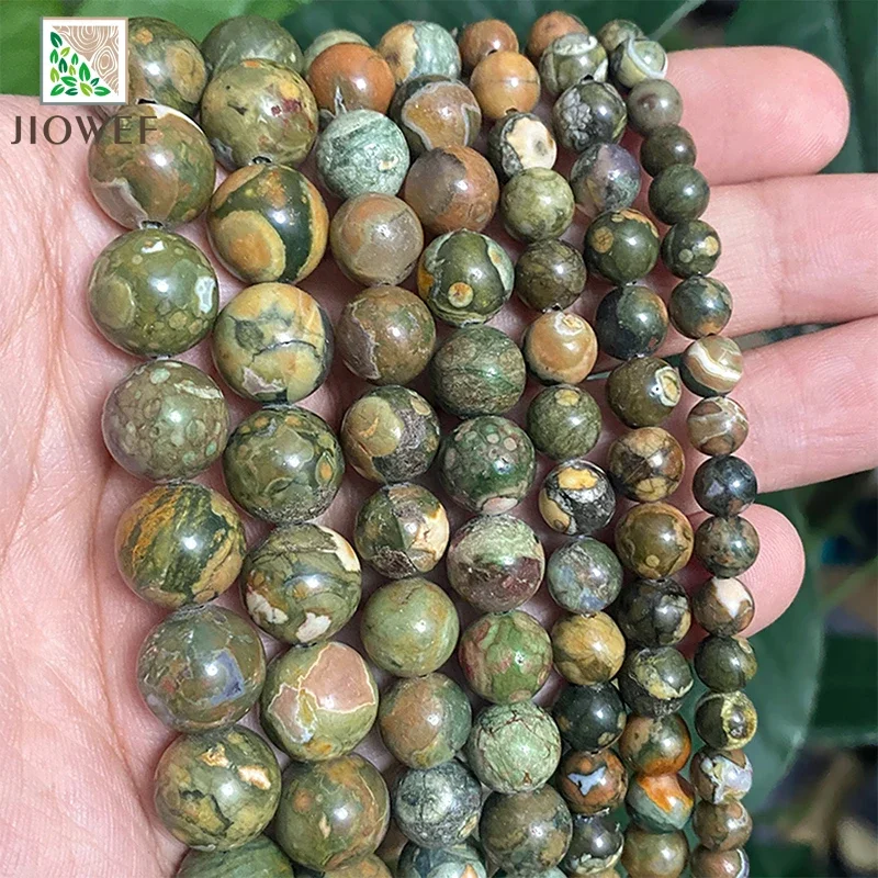 Natural Stone Beads Old KAMBABA Jaspers Round Loose Beads for Jewelry Making DIY Bracelet Earrings Accessories 4/6/8/10/12mm