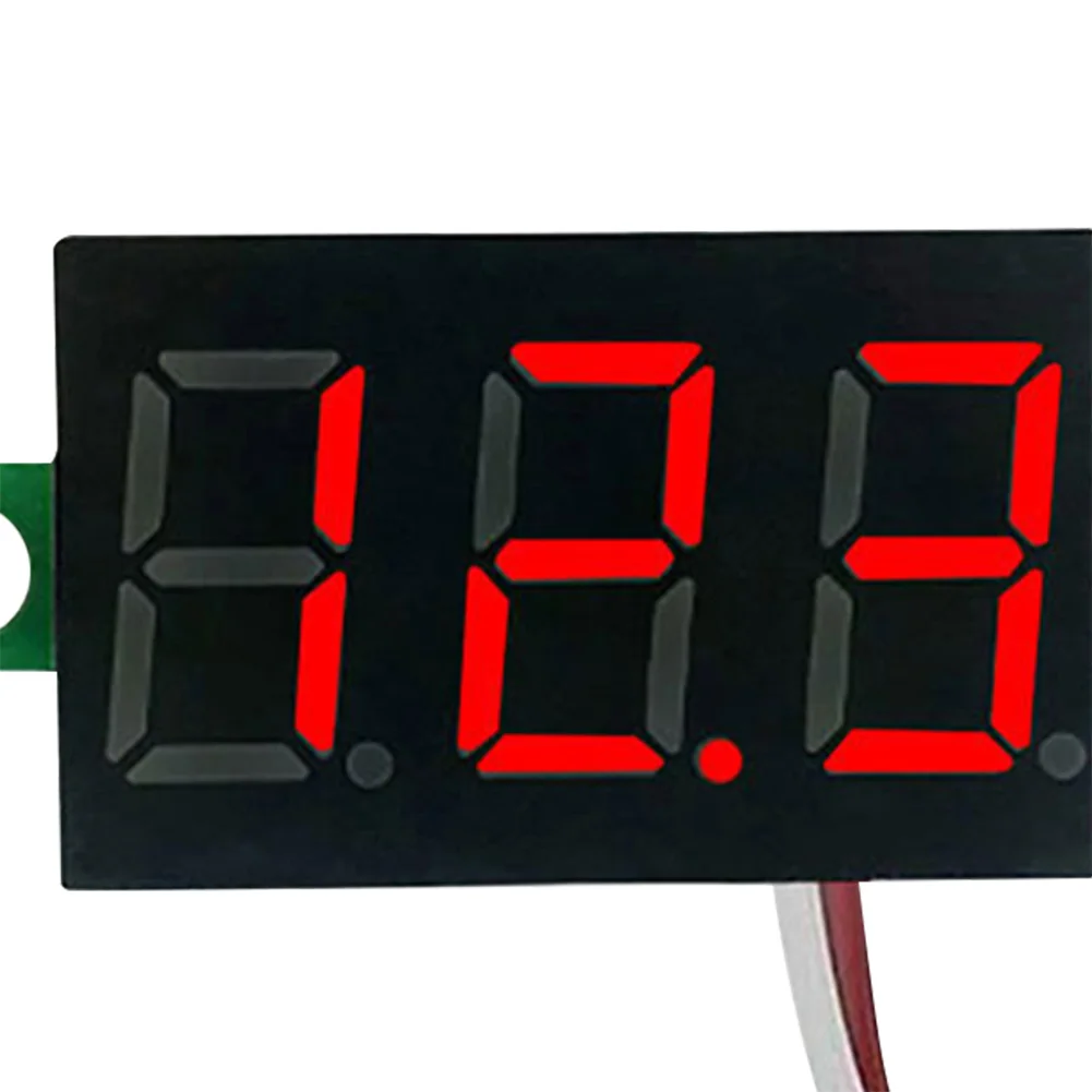 Tester di tensione a 2 fili Display a LED DC 5V-30V Misuratore di volt DC da 0,28 pollici Protezione da inversione di polarità Tester di tensione digitale