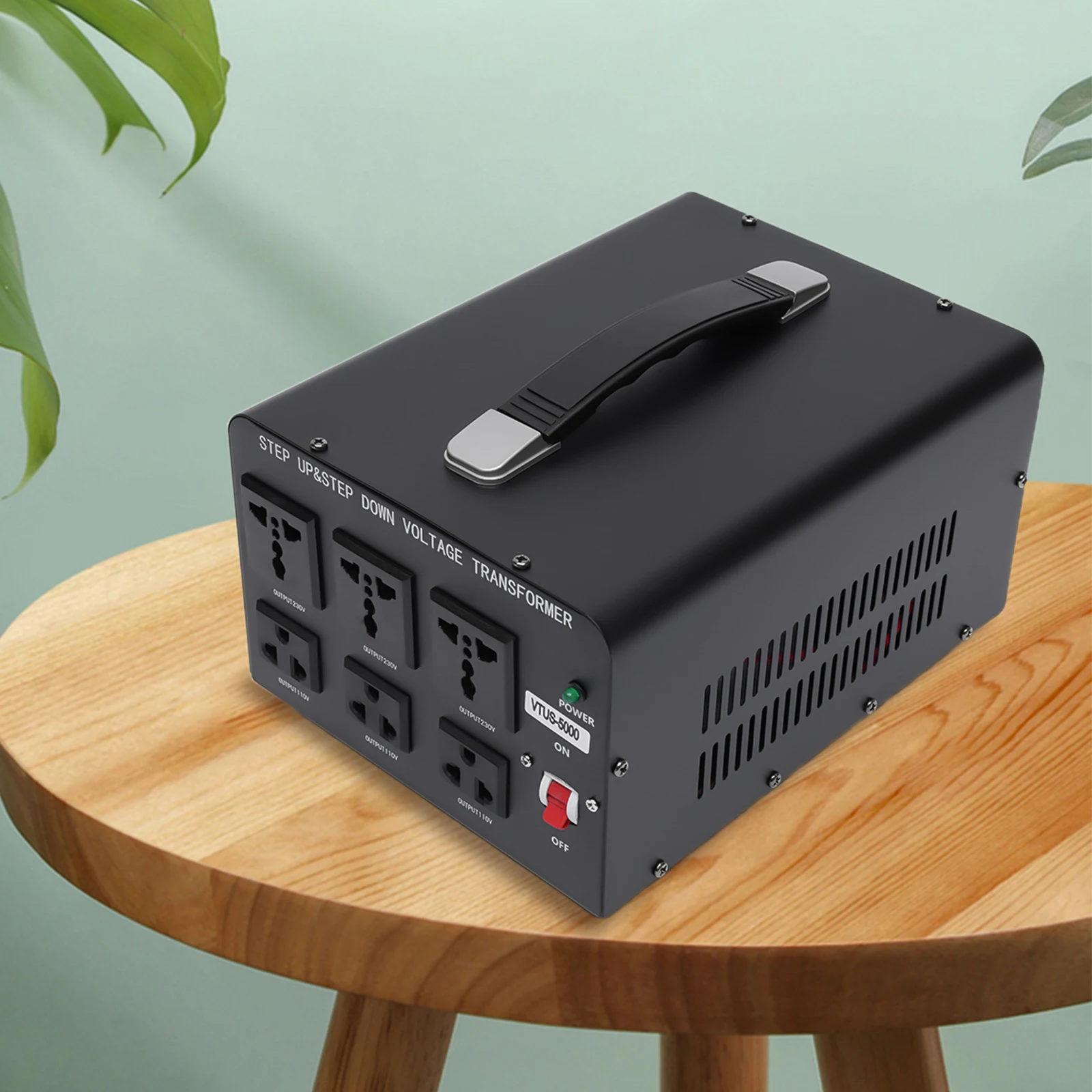 

5000W Black Voltage Converter Transformer, Step-Up & Down Voltage Transformer Converter, Voltage Transformer Low Noise