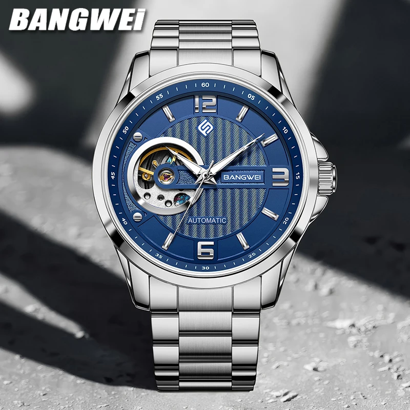 

BANGWEI 2025 новые автоматические часы для мужчин, модные механические мужские часы LIGE, водонепроницаемые наручные часы с турбийоном, Reloj Hombre