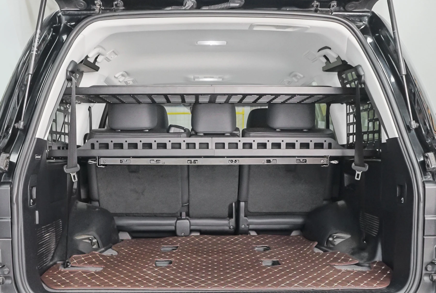 For Toyota Land Cruiser LC200/ Lexus LX570 2007-2021 7 Seats Storage Shelf Side Window Bracket Molle panel Rear Trunk Debri