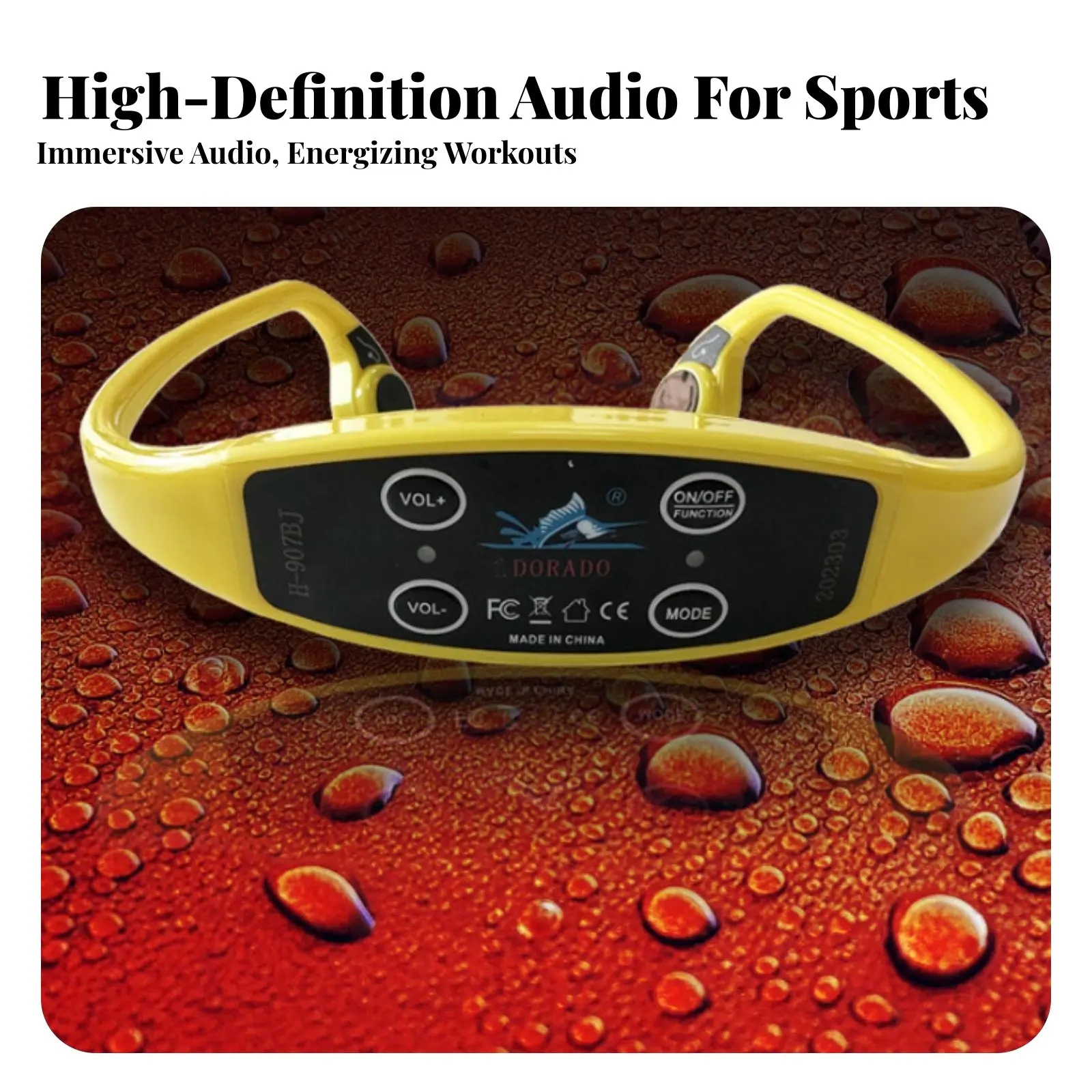 

Swimming Headphones, 5th Generation, Waterproof, Underwater Training, H-907J Main Unit, Sport Earphones, Adjustable Volume