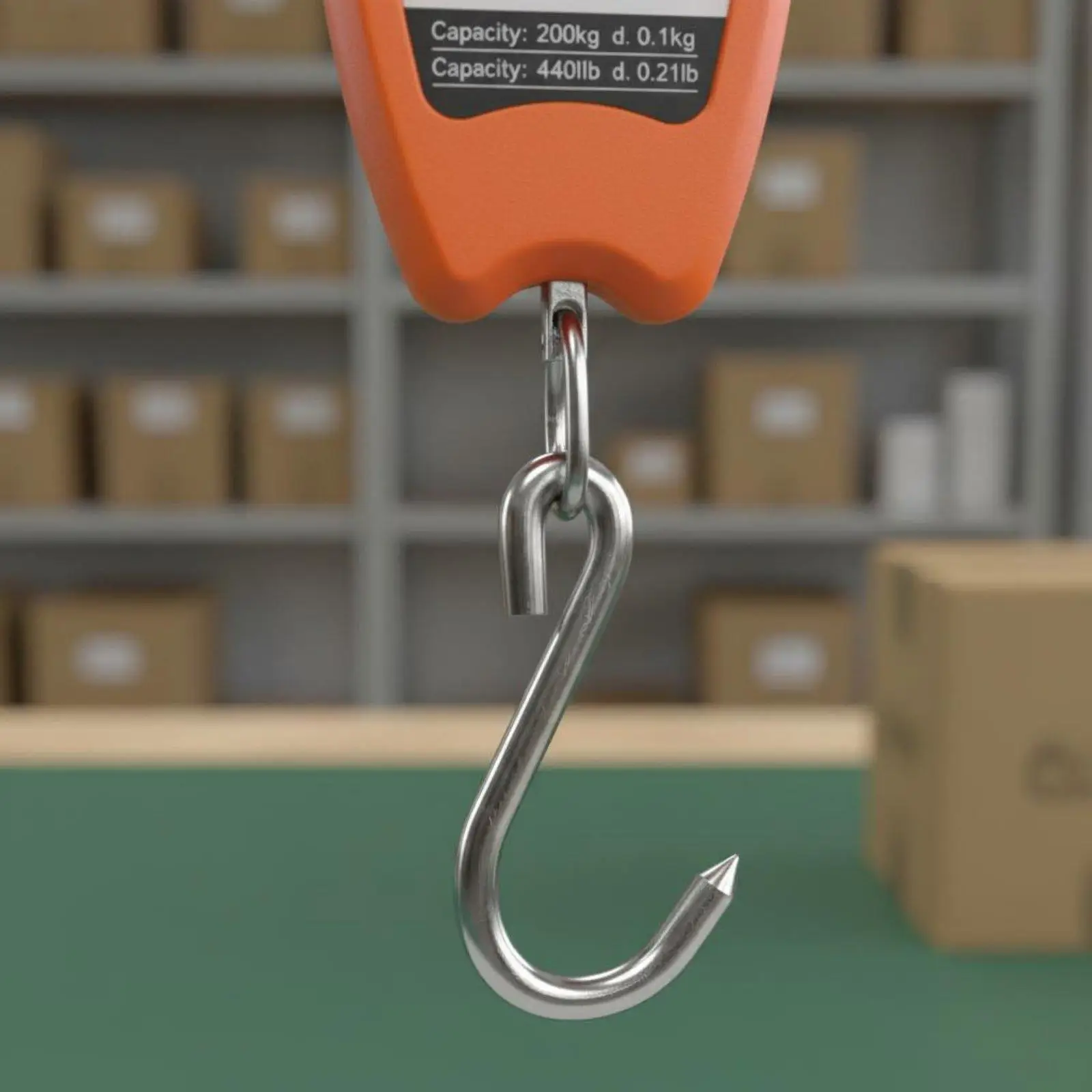 Portable Electronic Hanging Scale with High Precision Sensor 440lb Capacity Compact Design for Industrial Farm and Travel